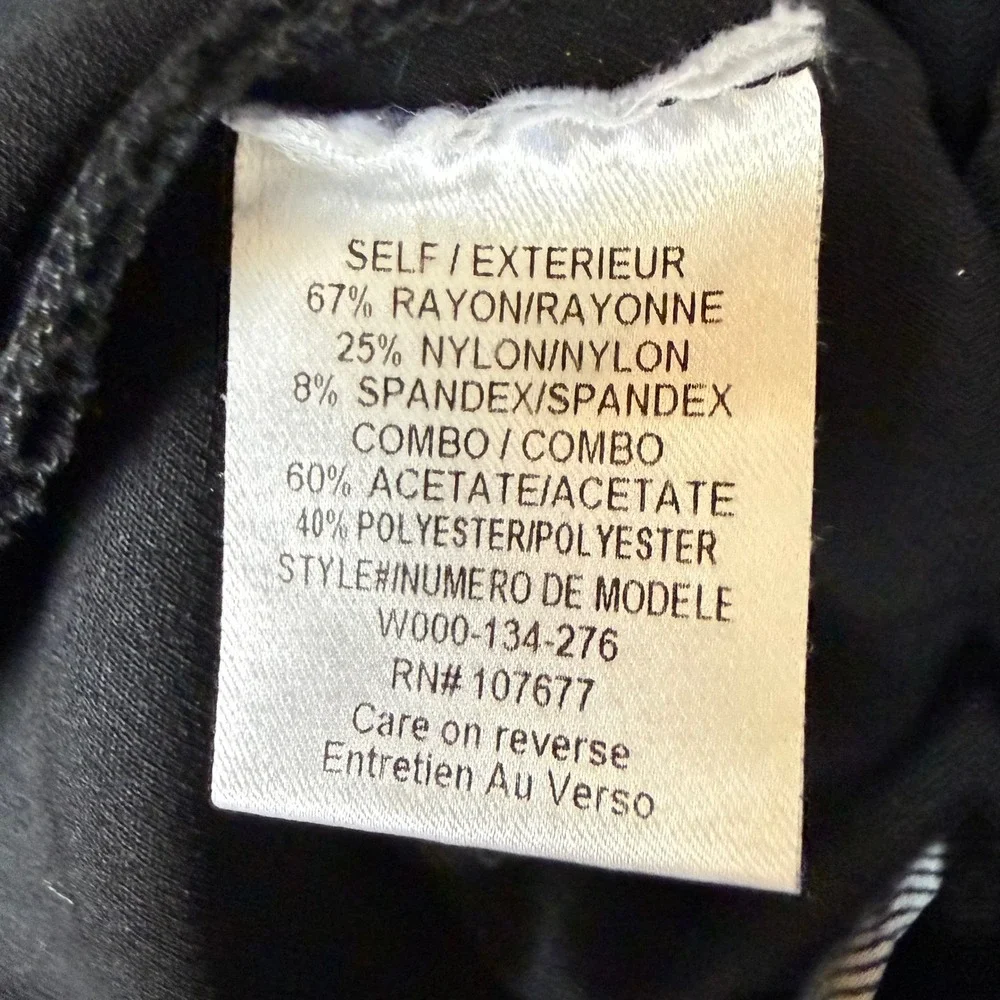 Alice + Olivia Leggings Womens 4 Black Ponte Front Seam Back Zip Slim Pants